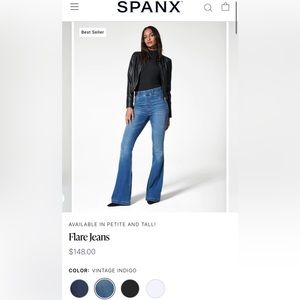 Spanx Flare Jeans in Vintage Indigo size Medium